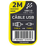Câble USB TEXTORM Câble USB-C vers USB-A 2.0 - Mâle/Mâle - 2 m - Autre vue