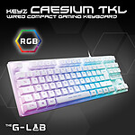 Clavier PC The G-Lab Keyz Caesium TKL - Blanc - Autre vue