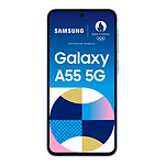Smartphone Samsung Galaxy A55 5G (Bleu) - 128 Go - Autre vue