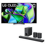 TV LG OLED77C3 + S95QR - Autre vue