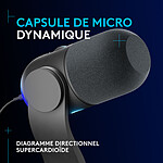 Microphone Logitech G Yeti GX - Noir - Autre vue