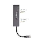 Câble USB Nedis Hub USB-C 3.1 vers 2 USB-C + 2 USB-A - Autre vue