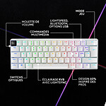 Clavier PC Logitech G Pro X 60 Lightspeed - Logitech GX Tactile - Blanc - Autre vue