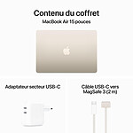 MacBook Apple MacBook Air M3 15 pouces (2024) Lumière stellaire 16 Go/256 Go (MC9F4FN/A) - Autre vue