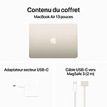 Macbook Apple MacBook Air M3 13 pouces (2024) Lumière stellaire 16Go/512 Go (MXCU3FN/A) - Autre vue