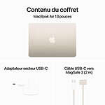 MacBook Apple MacBook Air M3 13 pouces (2024) Lumière stellaire 24 Go/512 Go (MC8P4FN/A) - Autre vue