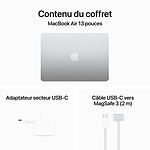 PC portable Apple MacBook Air M3 13 pouces (2024) Argent 16 Go/256 Go (MC8H4FN/A) - Autre vue