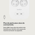 Multiprise Belkin multiprise parafoudre - 8 prises secteur + 2 prises USB-C - Autre vue