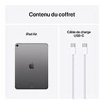 Tablette Apple iPad Air M2 2024 11 pouces Wi-Fi + Cellular - 128 Go - Gris sidéral - Autre vue