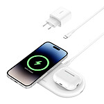 Chargeur Belkin Chargeur Magsafe Qi2 15W + chargeur pour Airpods (Blanc) - Autre vue