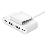 Chargeur Belkin Hub de charge avec 4 ports USB-C et USB-A pour voiture (Blanc) - Autre vue