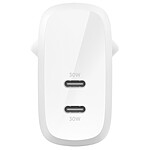 Chargeur Belkin Chargeur secteur 2 ports USB-C 60 W (2 x 30 W) - Blanc - Autre vue