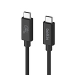 Câble USB Belkin Câble USB4 20 Gbps USB-C vers USB-C - Mâle/Mâle (noir) - 2 m - Autre vue