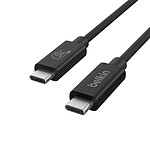 Câble USB Belkin Câble USB4 20 Gbps USB-C vers USB-C - Mâle/Mâle (noir) - 2 m - Autre vue