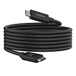 Câble USB Belkin Câble USB4 20 Gbps USB-C vers USB-C - Mâle/Mâle (noir) - 2 m - Autre vue