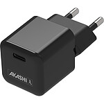 Câble USB Akashi Chargeur secteur USB-C 30W Origine France Garantie Noir - Autre vue