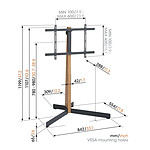 Support TV Vogel's TVS 3695 Support Pied TV (Bois et Noir) - Autre vue