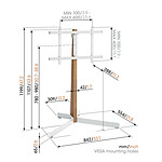 Support TV Vogel's TVS 3695 Support Pied TV (Bois et Blanc) - Autre vue
