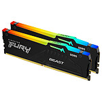 Mémoire Kingston Fury Beast RGB - 2 x 32 Go (64 Go) - DDR5 6000 MHz - CL30 - Autre vue