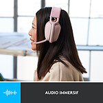 Casque micro Logitech Zone Vibe 100 - Rose - Autre vue