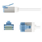 Câble RJ45 Goobay Câble RJ45 Slim Cat 6a U/FTP  - 7.5 m - Blanc - Autre vue