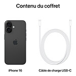 Smartphone Apple iPhone 16 Noir - 128 Go - Autre vue