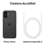 Smartphone Apple iPhone 16 Plus Noir - 128 Go - Autre vue