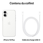 Smartphone Apple iPhone 16 Plus Blanc - 128 Go - Autre vue