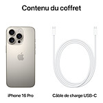 Smartphone Apple iPhone 16 Pro (Titane naturel) - 128 Go - Autre vue