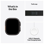 Montre connectée Apple Watch Ultra 2 GPS + Cellular 49 mm - Titane Noir - Bracelet Trail Noir M/L - Autre vue