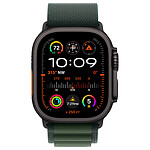 Montre connectée Apple Watch Ultra 2 GPS + Cellular 49 mm - Titane Noir - Bracelet Alpine Vert Foncé L - Autre vue