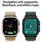 Montre connectée Apple Watch Ultra 2 GPS + Cellular 49 mm - Titane Noir - Bracelet Alpine Vert Foncé L - Autre vue