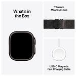 Montre connectée Apple Watch Ultra 2 GPS + Cellular 49 mm - Titane Noir - Bracelet Milanais Noir S - Autre vue