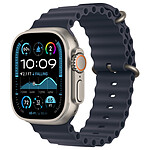 Montre connectée Apple Watch Ultra 2 GPS + Cellular 49 mm - Titane Naturel - Bracelet Océan Marine - Autre vue