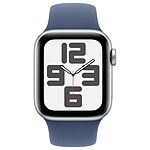 Montre connectée Apple Watch SE GPS (2024) - 40 mm - Aluminium Argent - Bracelet Sport Denim S/M - Autre vue