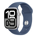 Montre connectée Apple Watch Series 10 GPS - Aluminium Argent - Bracelet  Sport Denim - 42 mm - Taille S/M - Autre vue