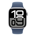 Montre connectée Apple Watch Series 10 GPS - Aluminium Argent - Bracelet  Sport Denim - 42 mm - Taille S/M - Autre vue