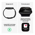 Montre connectée Apple Watch Series 10 GPS - Aluminium Argent - Bracelet  Sport Denim - 42 mm - Taille S/M - Autre vue