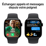 Montre connectée Apple Watch Series 10 GPS - Aluminium Argent - Bracelet Sport Textile Nuée Bleue - 42 mm - Autre vue