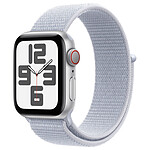 Montre connectée Apple Watch SE GPS + Cellular (2024) - 40 mm - Aluminium Minuit - Bracelet Sport Textile Nuée Bleue - Autre vue