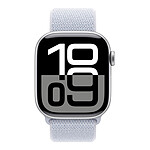 Montre connectée Apple Watch Series 10 GPS - Aluminium Argent - Bracelet Sport Textile Nuée Bleue - 42 mm - Autre vue