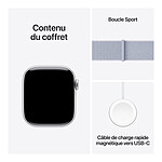 Montre connectée Apple Watch Series 10 GPS - Aluminium Argent - Bracelet Sport Textile Nuée Bleue - 42 mm - Autre vue