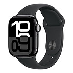 Montre connectée Apple Watch Series 10 GPS - Aluminium Noir - Bracelet  Sport Noir - 42 mm - Taille S/M - Autre vue