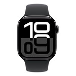 Montre connectée Apple Watch Series 10 GPS - Aluminium Noir - Bracelet  Sport Noir - 42 mm - Taille S/M - Autre vue