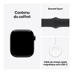 Montre connectée Apple Watch Series 10 GPS - Aluminium Noir - Bracelet  Sport Noir - 42 mm - Taille S/M - Autre vue