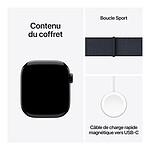 Montre connectée Apple Watch Series 10 GPS - Aluminium Noir - Bracelet  Sport Textile Encre Violette - 42 mm - Autre vue