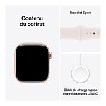 Montre connectée Apple Watch Series 10 GPS - Aluminium Rose Or - Bracelet Sport Rose Tendre - 42 mm - Taille S/M - Autre vue