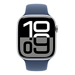 Montre connectée Apple Watch Series 10 GPS - Aluminium Argent - Bracelet  Sport Denim - 46 mm - Taille S/M - Autre vue