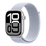 Montre connectée Apple Watch Series 10 GPS - Aluminium Argent - Bracelet Sport Textile Nuée Bleue - 46 mm - Autre vue