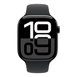 Montre connectée Apple Watch Series 10 GPS - Aluminium Noir - Bracelet  Sport Noir - 46 mm - Taille S/M - Autre vue